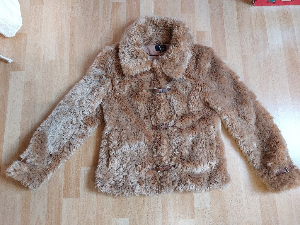Imitatie bontjas *DEPT*, Kleding | Dames, Beige, Maat 42/44 (L), Ophalen of Verzenden, Zo goed als nieuw