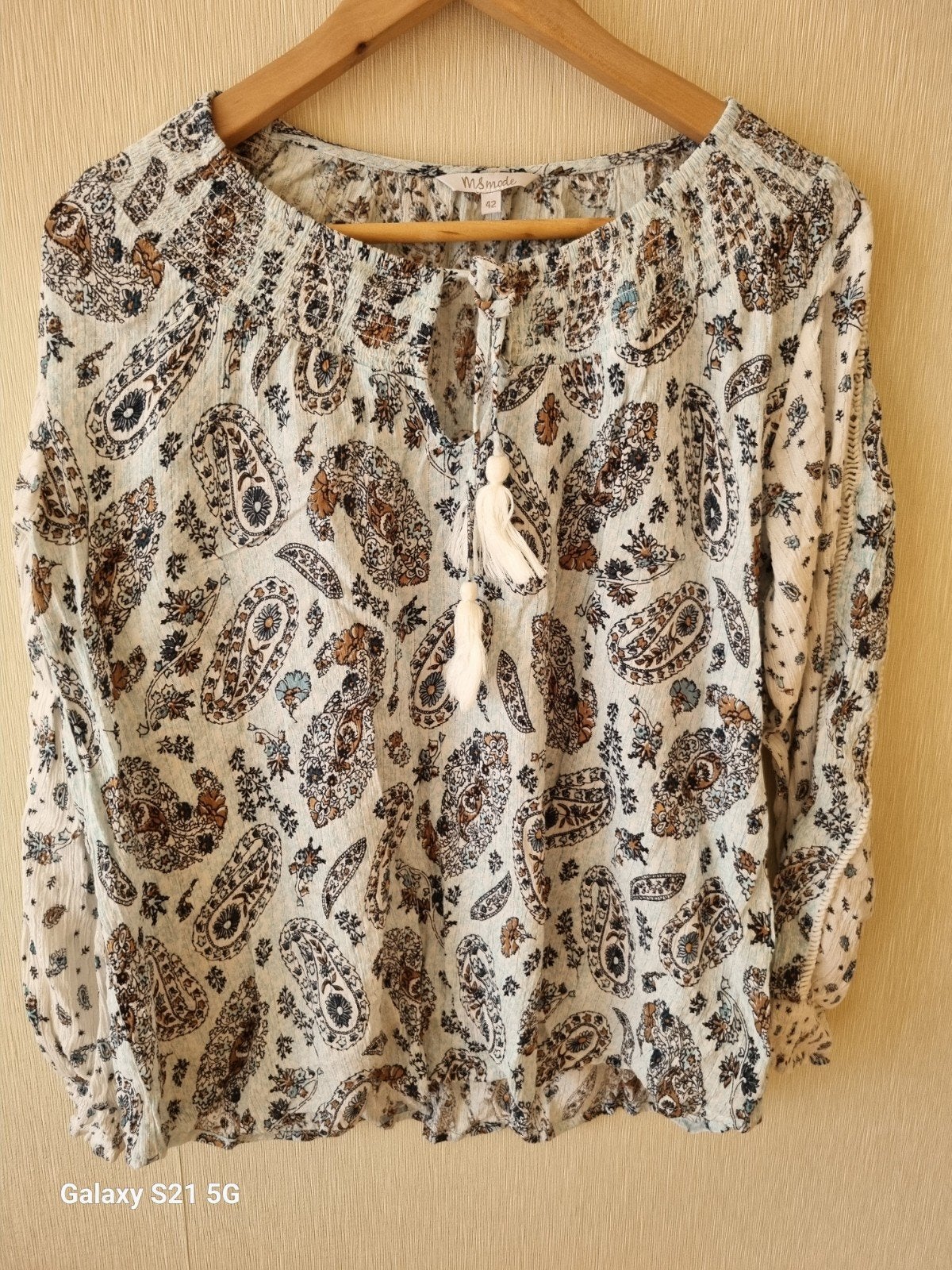 MS Mode blouse met paisley print, maat 42, Maat 42/44 (L), Zo goed als nieuw, MS Mode, Meerkleurig