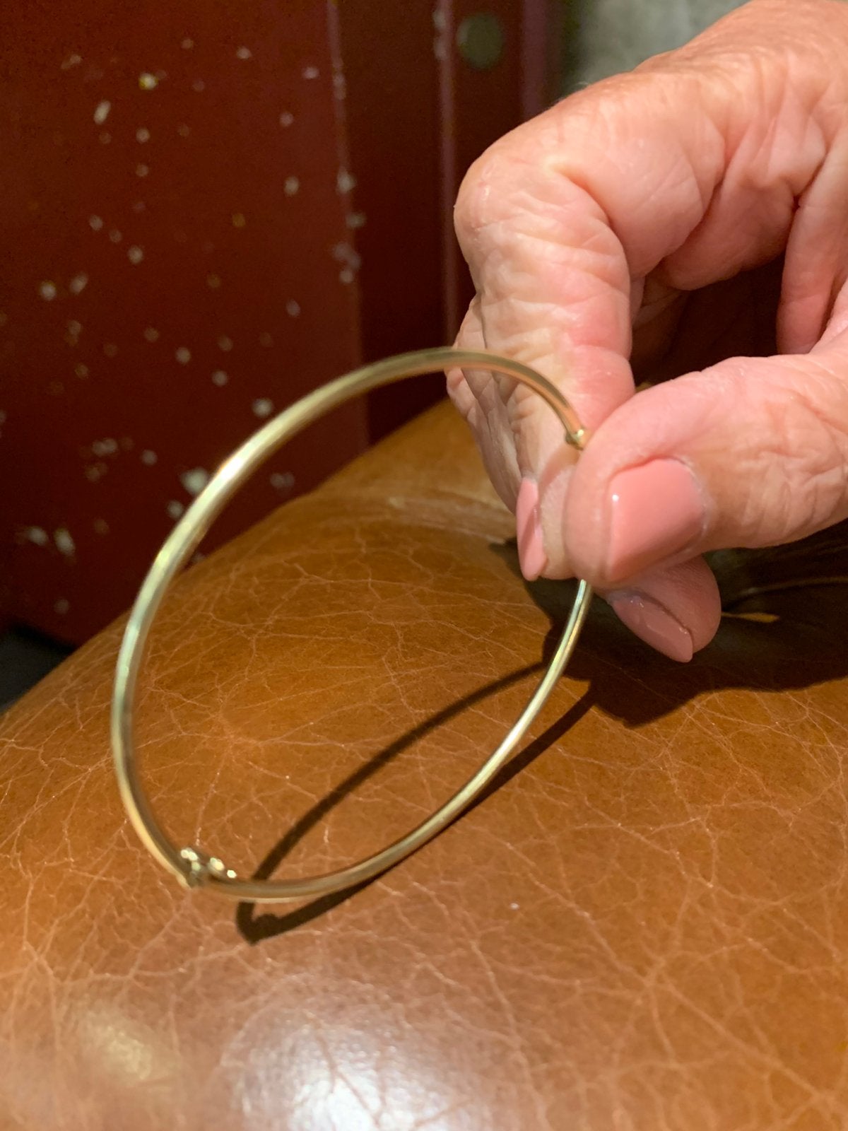 Fjory Geelgouden Bangle met zilveren kern, Geel, Ophalen of Verzenden, Zo goed als nieuw, Info@reijersenjuweliers
