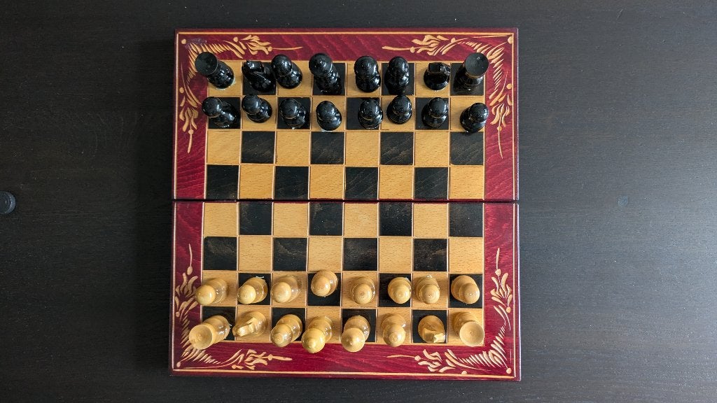 Vintage Schaakbord en backgammon bord, Ophalen