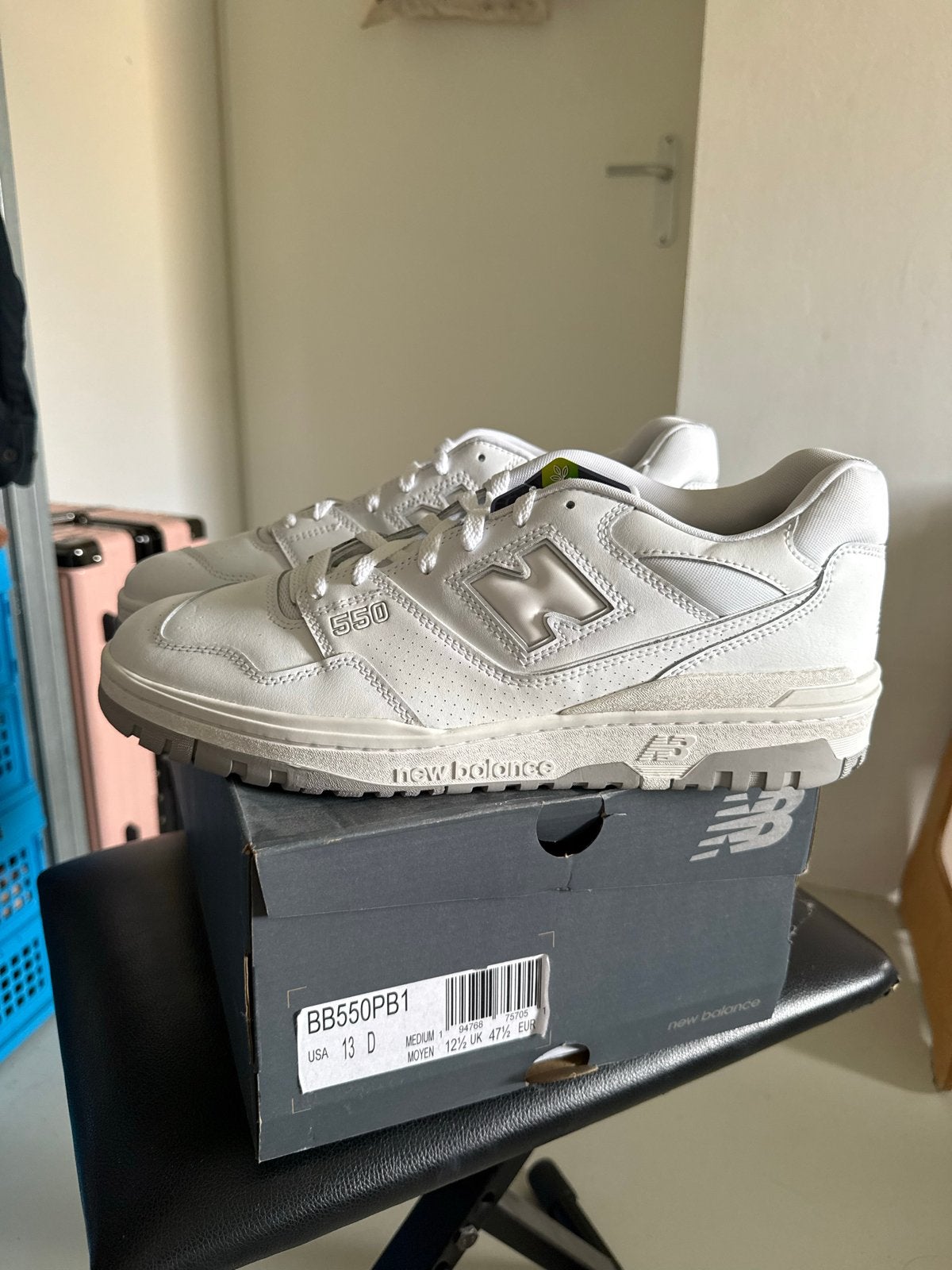 New Balance 550 White - Maat 47 - Zo goed als nieuw, Ophalen of Verzenden, Zo goed als nieuw, Wit, Sneakers of Gympen