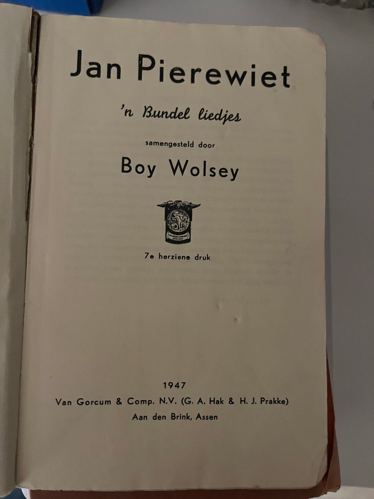Oude liedbundels: Jan Pierewiet, Zangzaad, Uit en Thuis, Ophalen, Gebruikt, Overige genres, Overige soorten