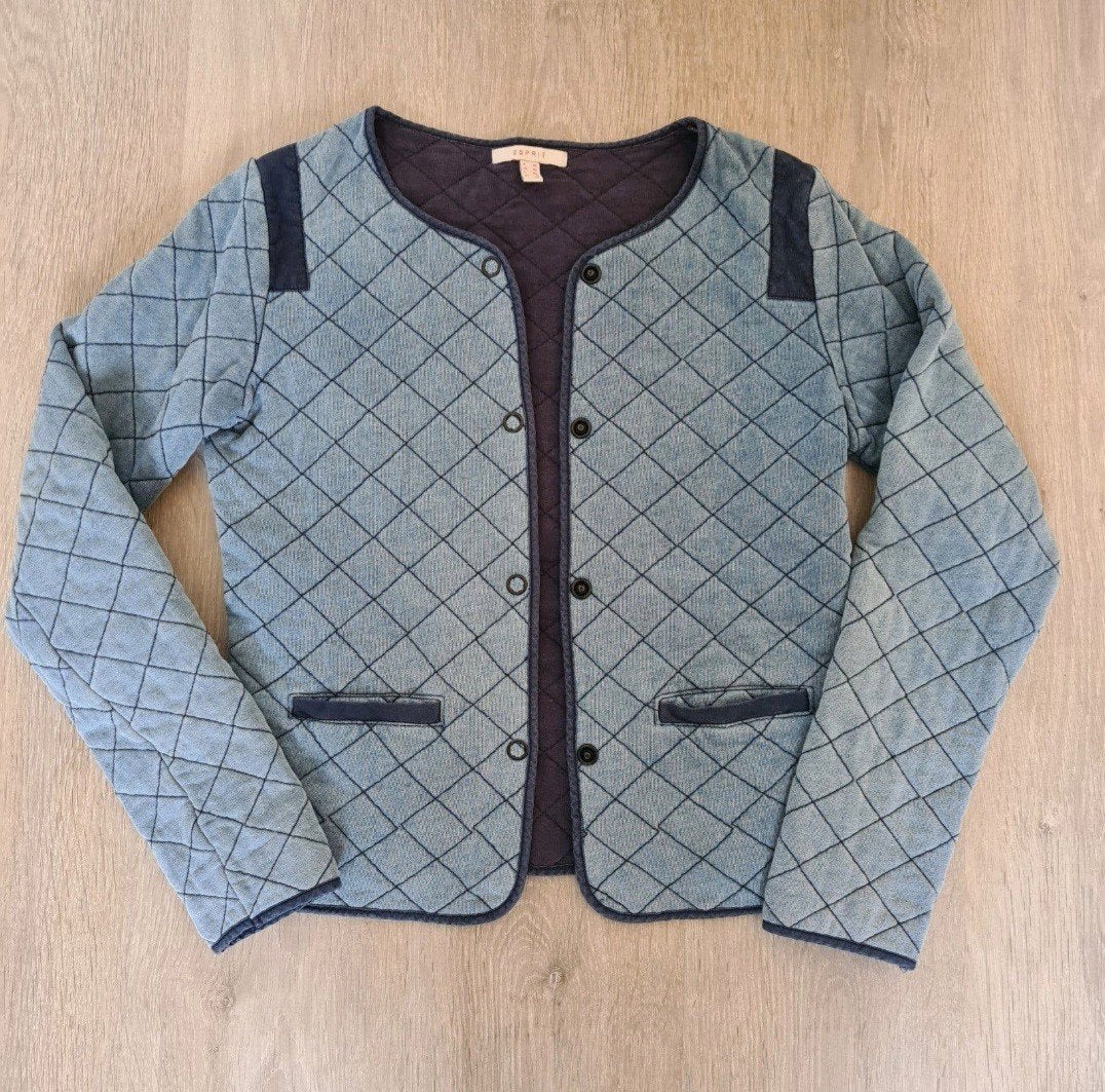 Esprit tussenjasje/vest - lichte denim look - maat 36, Blauw, Ophalen of Verzenden, Maat 36 (S), Gedragen