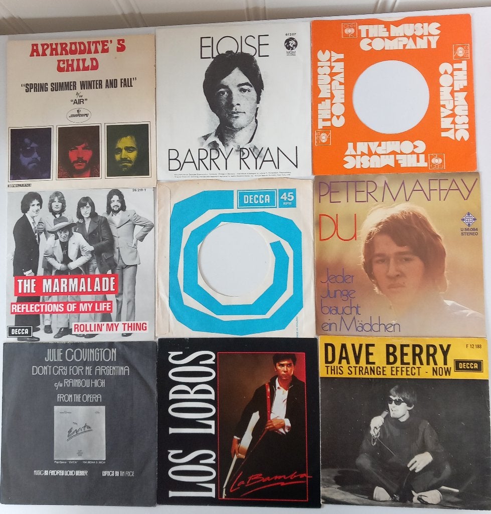 platenhoezen, Cd's en Dvd's, Vinyl | Pop, Gebruikt, Overige genres, 7 inch, Ophalen of Verzenden
