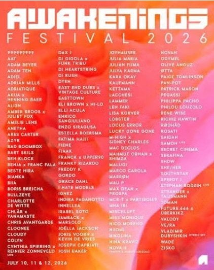 Awakenings vrijdag ticket, Eén persoon