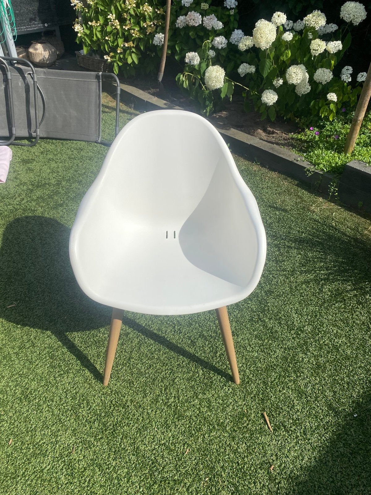 Tuinstoel Karwei Odense wit, 6 stuks, Ophalen, Zo goed als nieuw, Kunststof, Stapelbaar