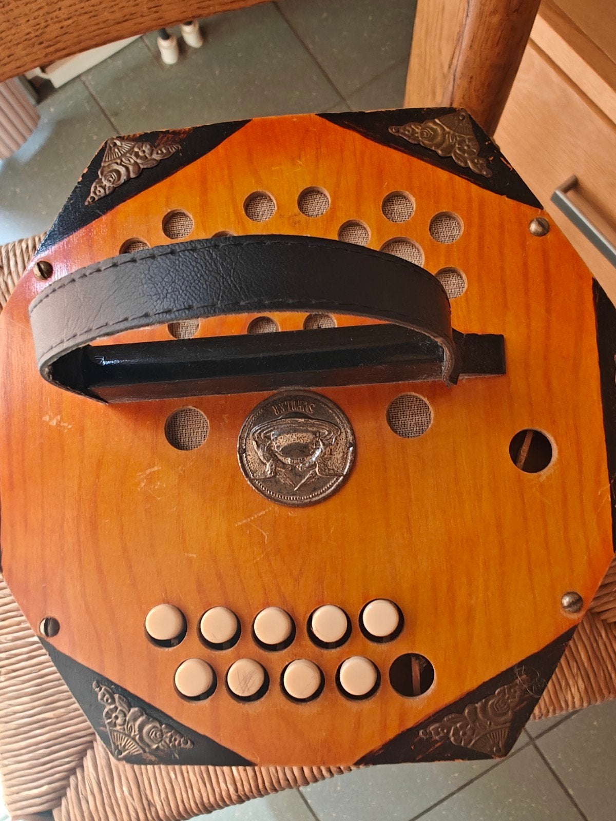 Mooie vintage concertina - Duitsland, Overige merken, Gebruikt, Overige formaten, Ophalen of Verzenden