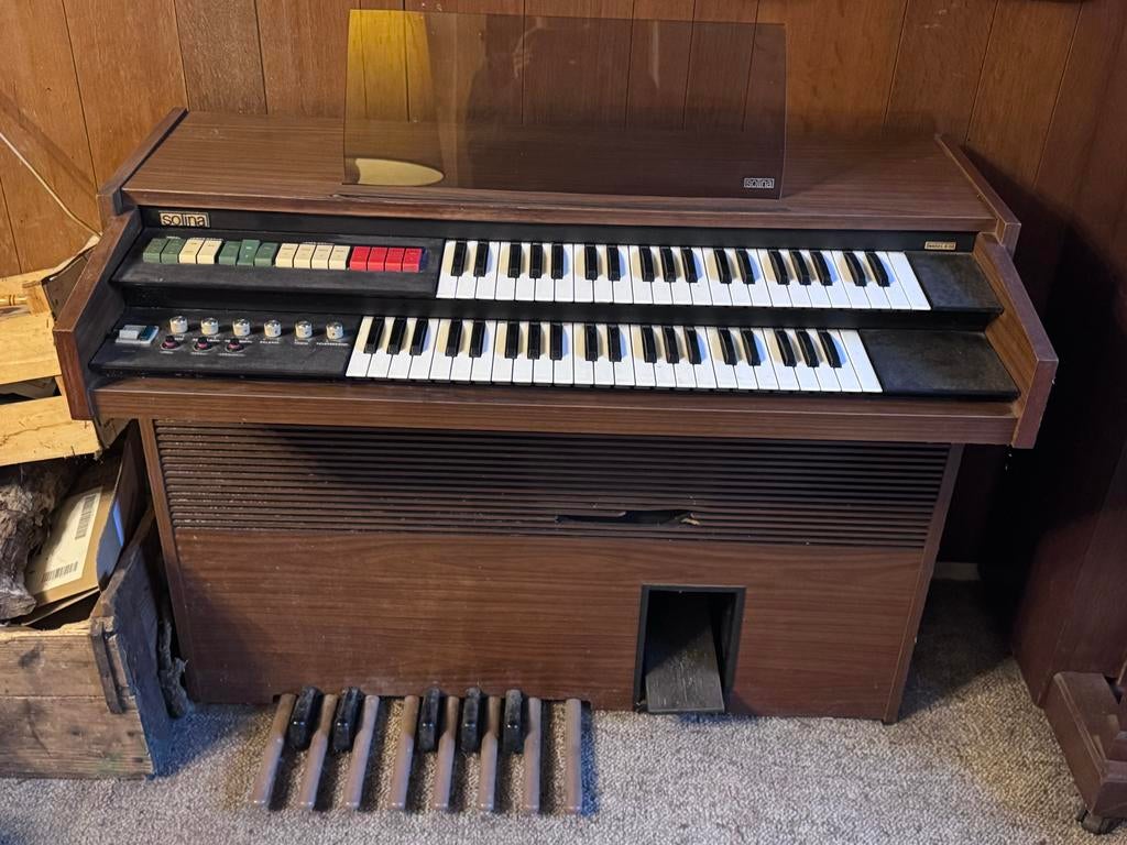 Elektrisch orgel Solina - Werkt, met kleine mankementen, Muziek en Instrumenten, Orgels, Ophalen, Gebruikt, 2 klavieren, Orgel