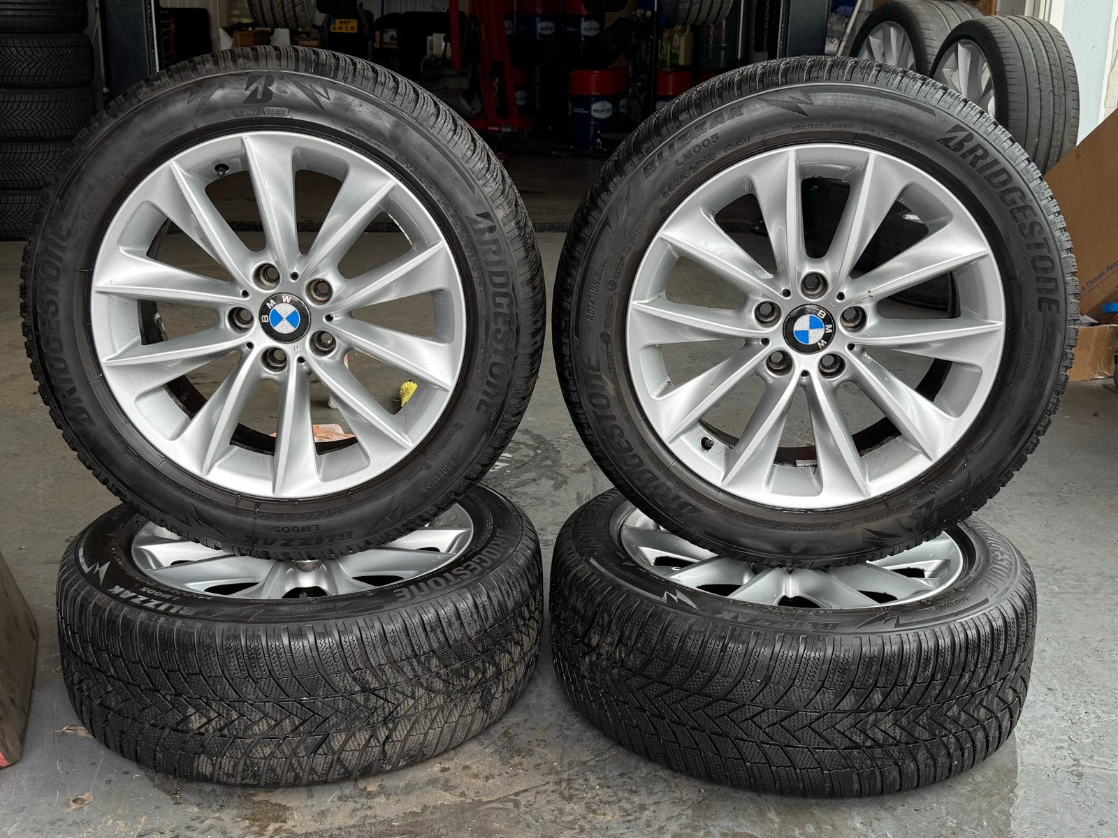 Bridgestone wielen 5x120 met winterbanden 245/50 R18, Ophalen, 18 inch, Banden en Velgen, Winterbanden
