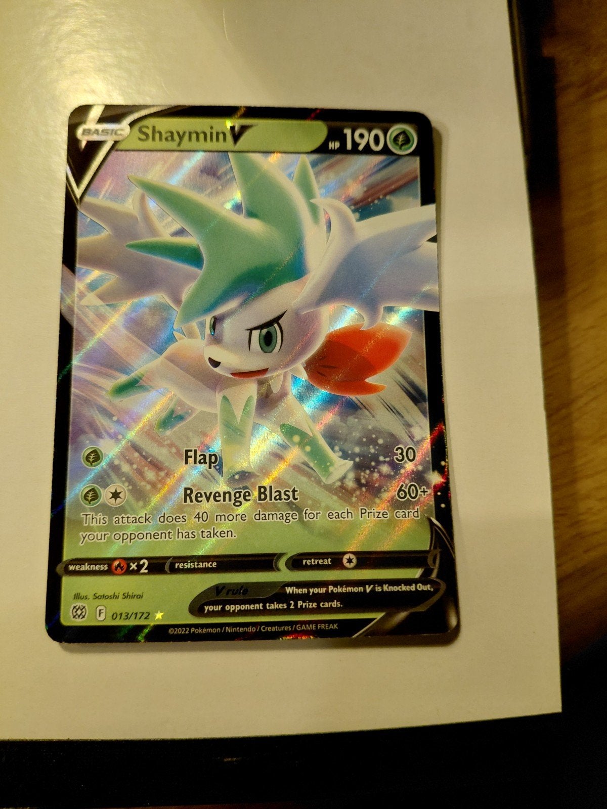 Shaymin V 013/172, Ophalen of Verzenden, Zo goed als nieuw, Losse kaart