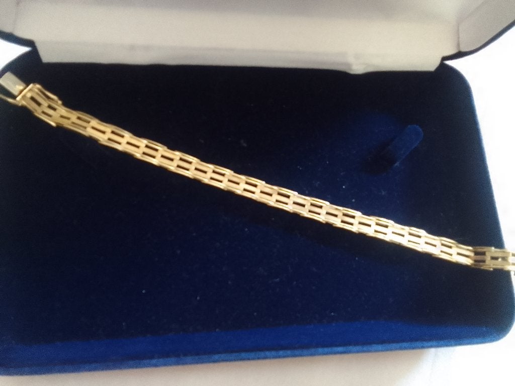 14 karaat gouden armband gemerkt, Verzenden, Zo goed als nieuw, Goud, Goud