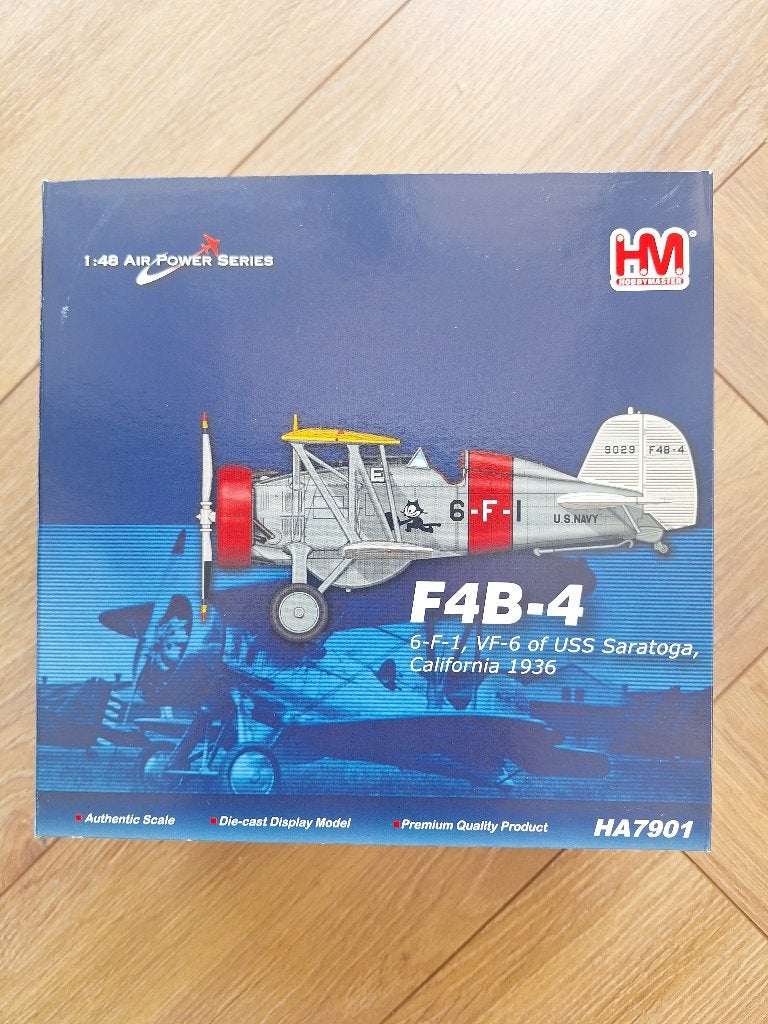 Diecast 1:48 1/48 Hobby Master F4B-4. 6-F-1, VF-6 of USS Sar, Overige merken, Ophalen of Verzenden, Zo goed als nieuw, Groter dan 1:72