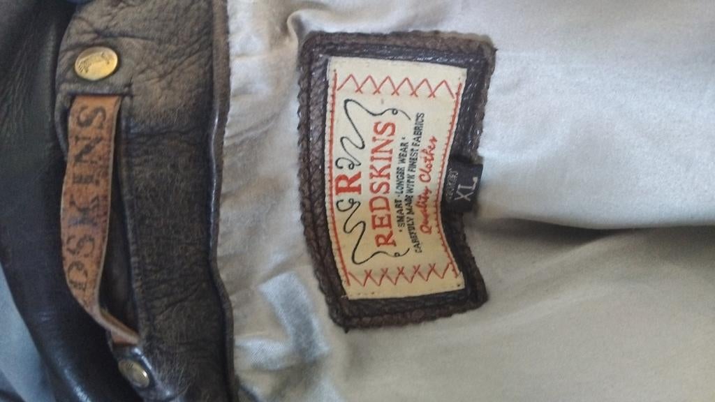 Originele en unieke US Redskins pilotenjas, Bruin, Maat 46/48 (XL) of groter, Redskins, Ophalen of Verzenden