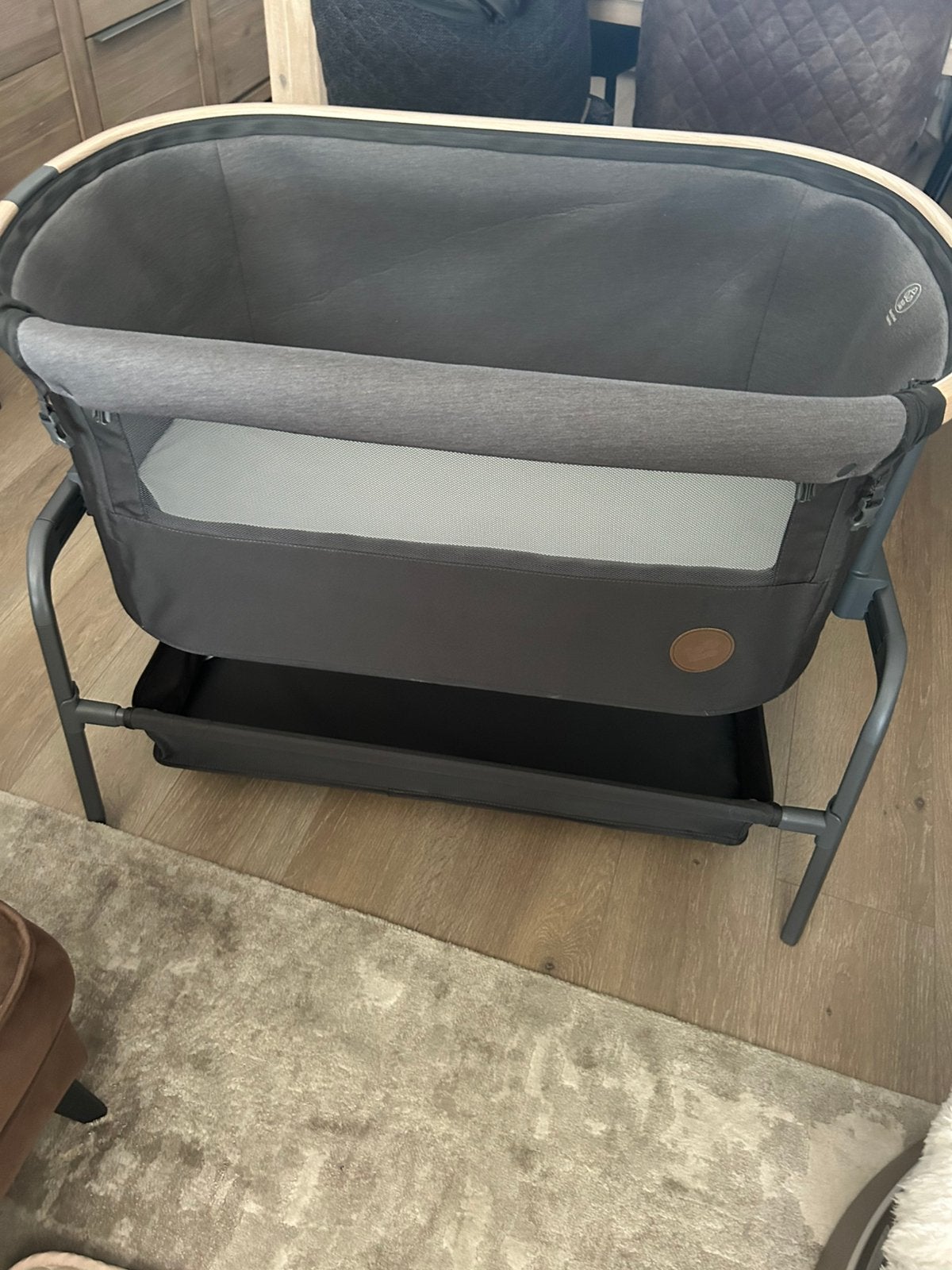 Nieuwstaat maxi cosi lora co-sleeper beyond graphite, Ophalen of Verzenden, Zo goed als nieuw, Overige typen