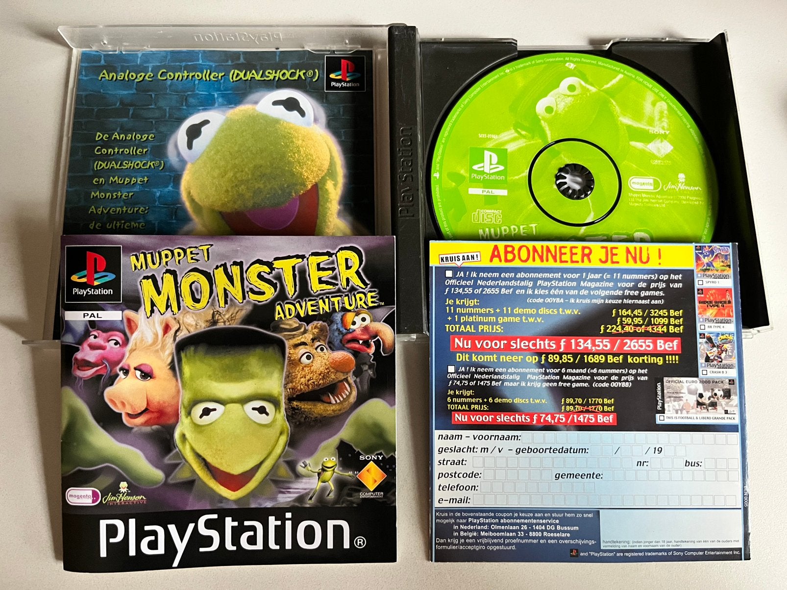 Muppet Monster Adventure PS1 - Zeer Compleet, Avontuur en Actie, 1 speler, P, Ophalen of Verzenden