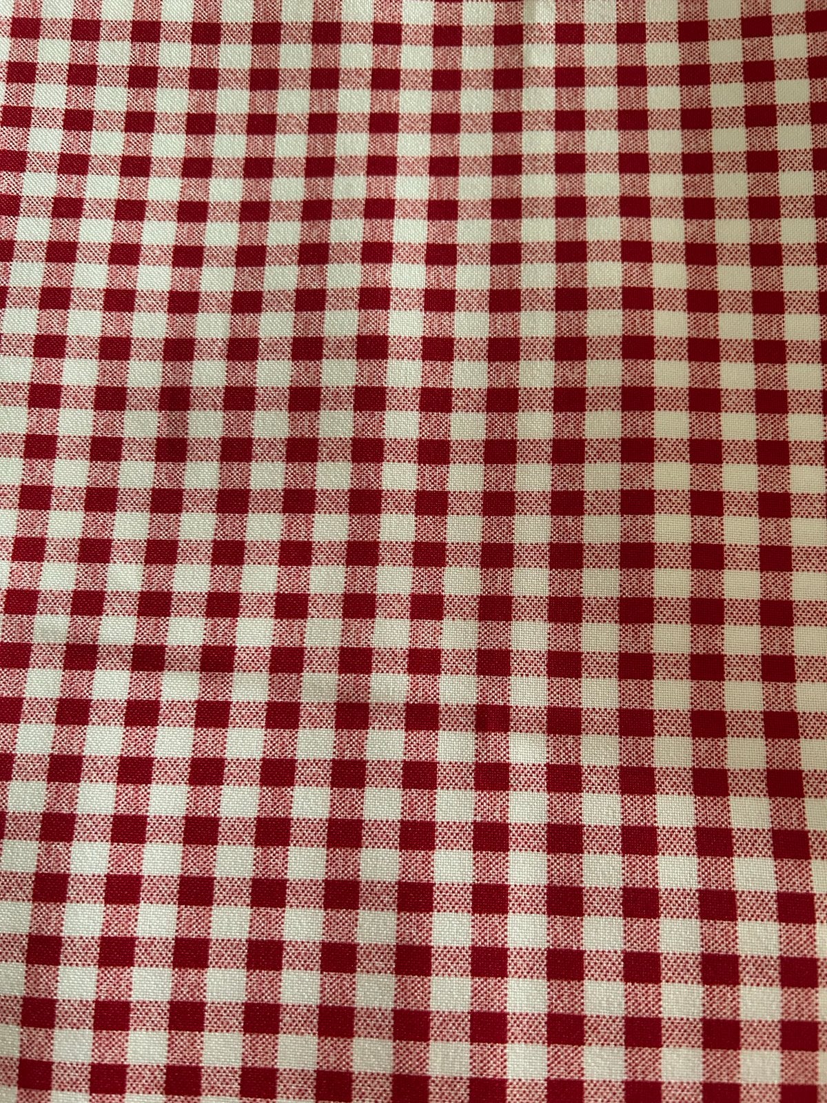 Rood wit geruite lap - 150x136 cm, Hobby en Vrije tijd, Stoffen en Lappen, Gebruikt, 120 cm of meer, Ophalen of Verzenden, Katoen