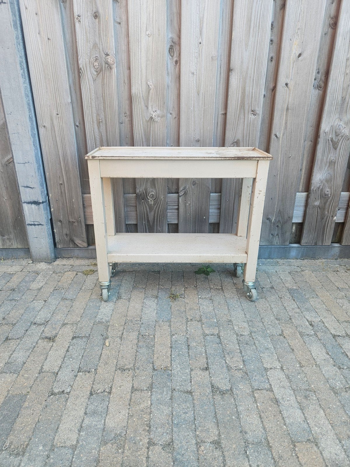 industriele metalen trolley met zwenkwielen, Ophalen