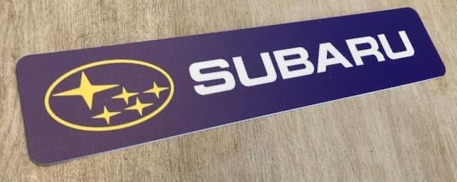 SUBARU  kentekenplaat kunststof 52x11 cm.jpeg, Ophalen of Verzenden, Zo goed als nieuw, Auto's