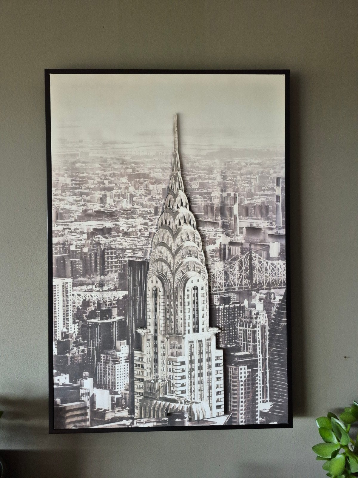 3D Chrysler Building New York Canvas Schilderij, Ophalen, Zo goed als nieuw, Schilderij, 75 – 100