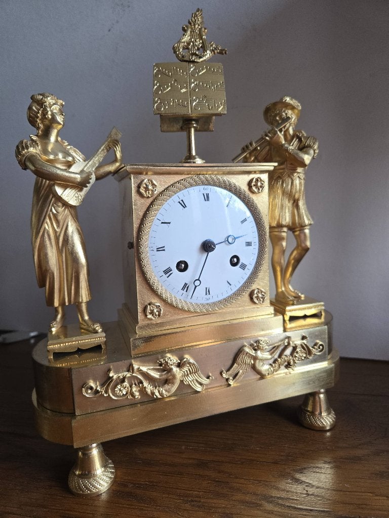 Verguld miniatuur klokje 1820, Ophalen of Verzenden
