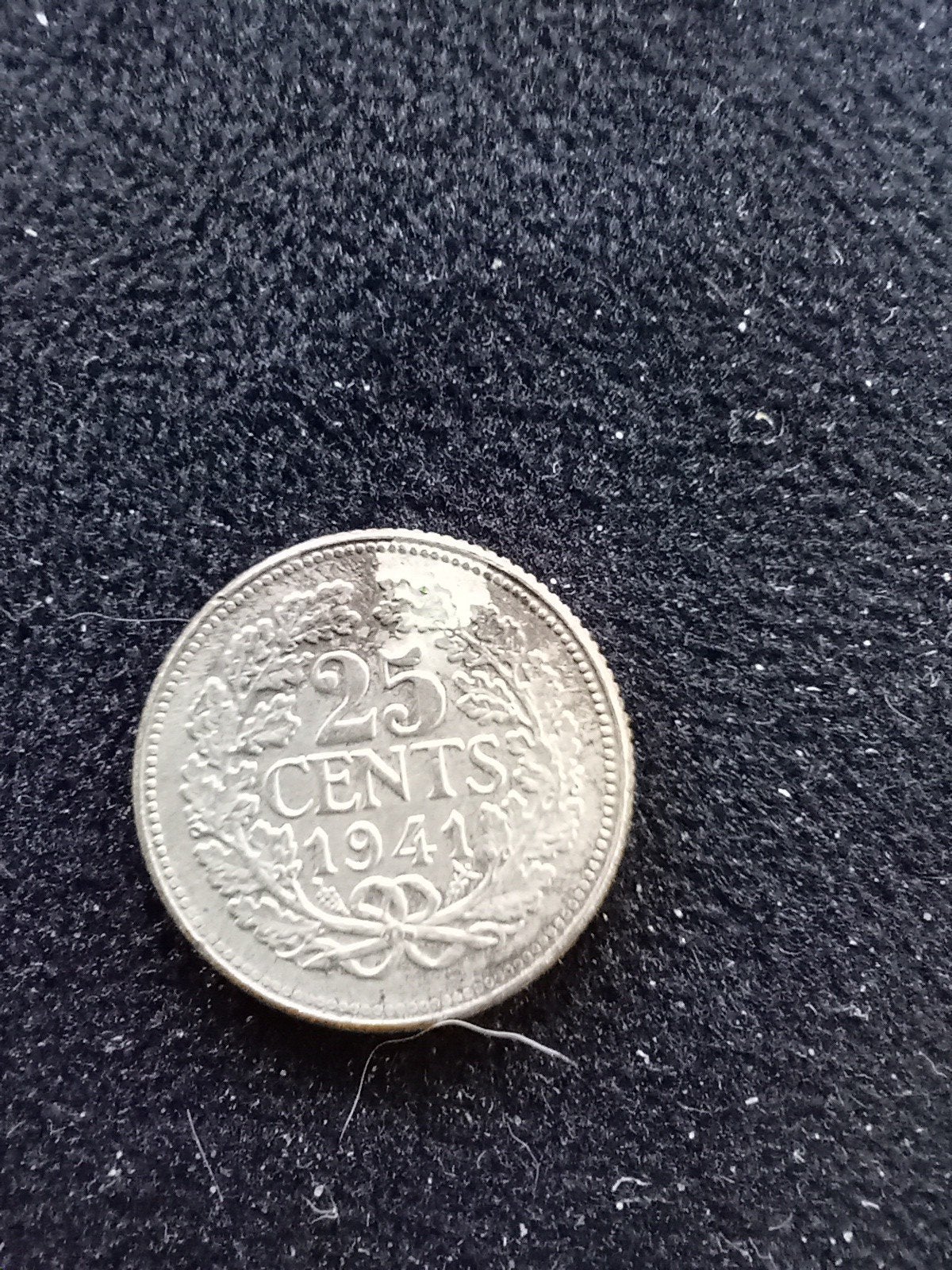 25cent munt uit 1941, Ophalen of Verzenden, Vóór koninkrijk