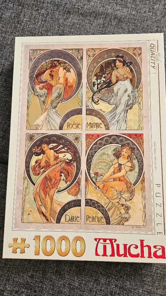 Puzzel Alphonse Mucha Art Nouveau, Ophalen, 500 t/m 1500 stukjes, Zo goed als nieuw, Legpuzzel