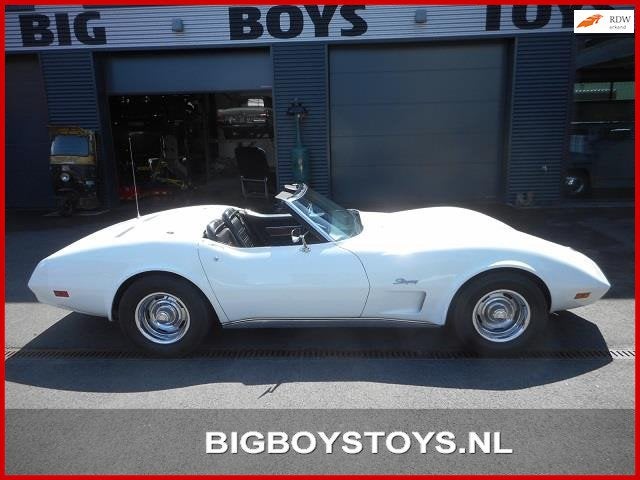 Chevrolet USA Corvette Stingray C3 Cabriolet, Auto's, Automaat, Achterwielaandrijving, Zwart, Wit
