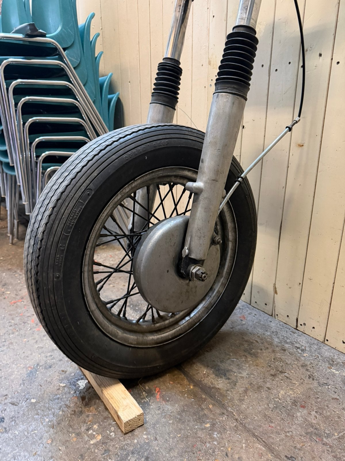 Harley davidson Panhead complete voorvork, Ophalen, Gebruikt