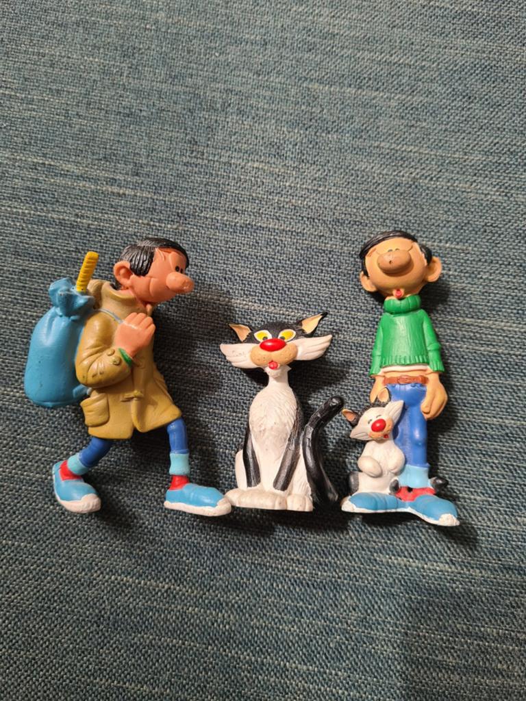 3x GUUST FLATER poppetjes 1991 Dupuis Plastoy Gaston Lagaffe, Verzamelen, Ophalen of Verzenden, Overige figuren, Beeldje of Figuurtje
