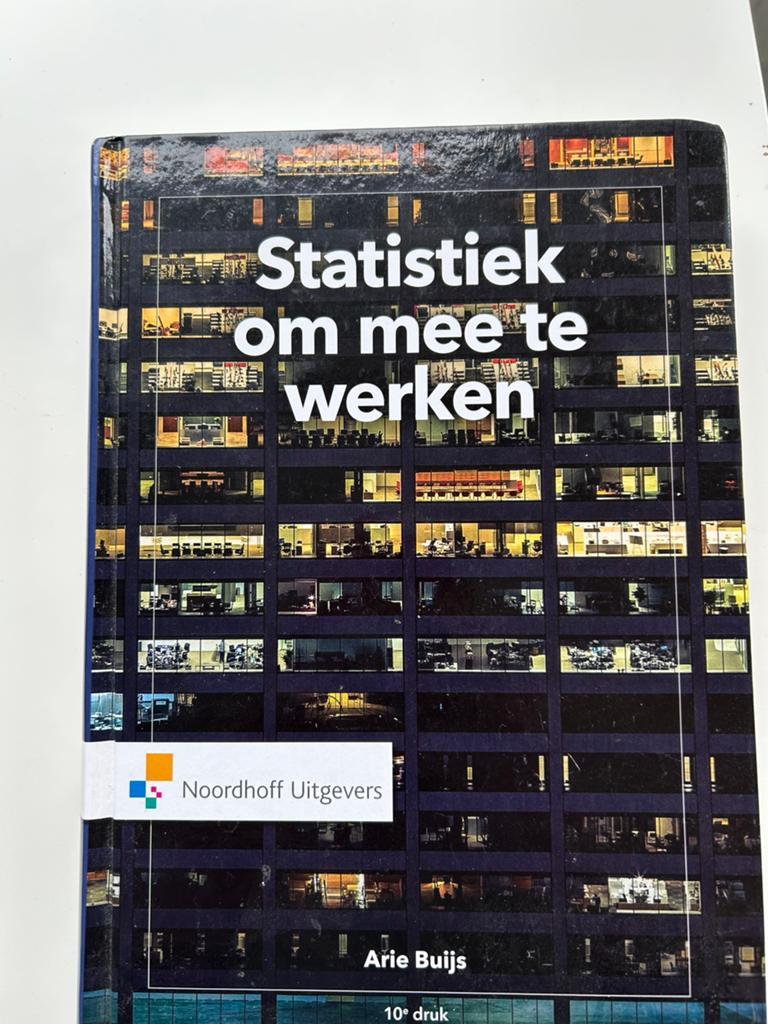 Statistiek om mee te werken || 10e druk, Ophalen of Verzenden, Beta, Zo goed als nieuw, HBO