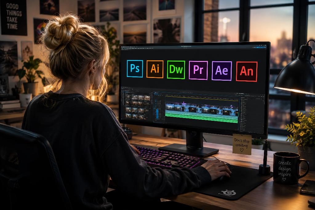 Adobe Photoshop - Illustrator - Premiere, Computers en Software, Ontwerp- en Bewerkingssoftware, Ophalen, Nieuw, MacOS