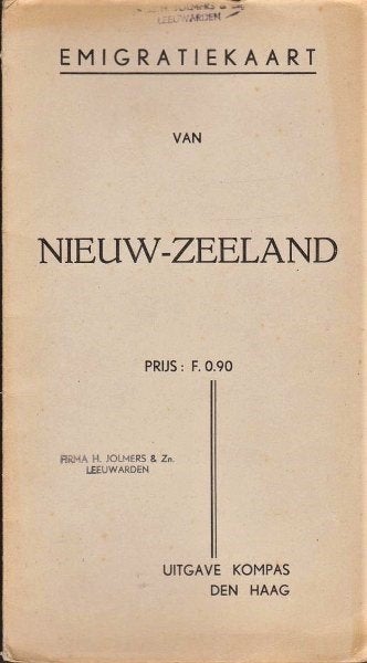Zeldzame Emigratiekaart Nieuw-Zeeland (ca. 1950) – Kompas, Gelezen, Overige gebieden, Ophalen of Verzenden, Landkaart