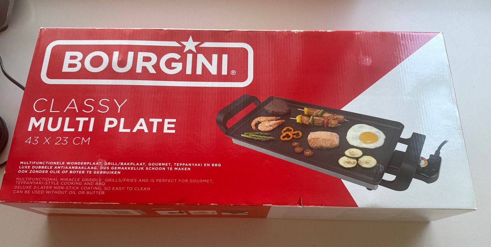 Bourgini Classy Multi Plate 43x23 cm - Grill/Bakplaat, Ophalen, Nieuw