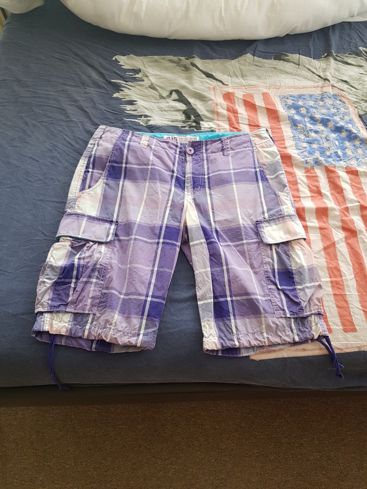 leuke vrolijke zomerbroek maat L, Ophalen, Zo goed als nieuw, Maat 52/54 (L), Meerkleurig