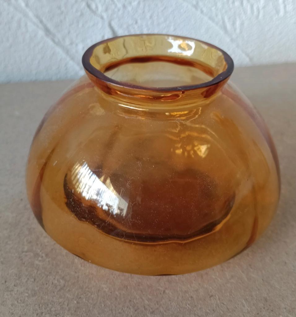 Andries Copier - Flora vaas - Royal Leerdam  1928 Amber geel, Antiek en Kunst, Antiek | Glas en Kristal, Ophalen of Verzenden