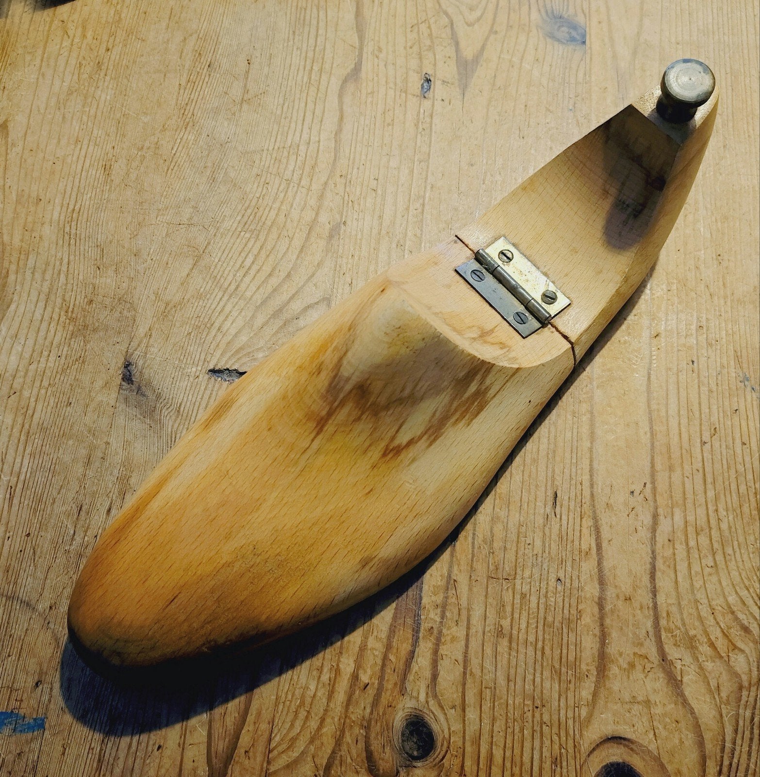 Oude schoenenmal / schoenenleest brocant vintage, Ophalen of Verzenden