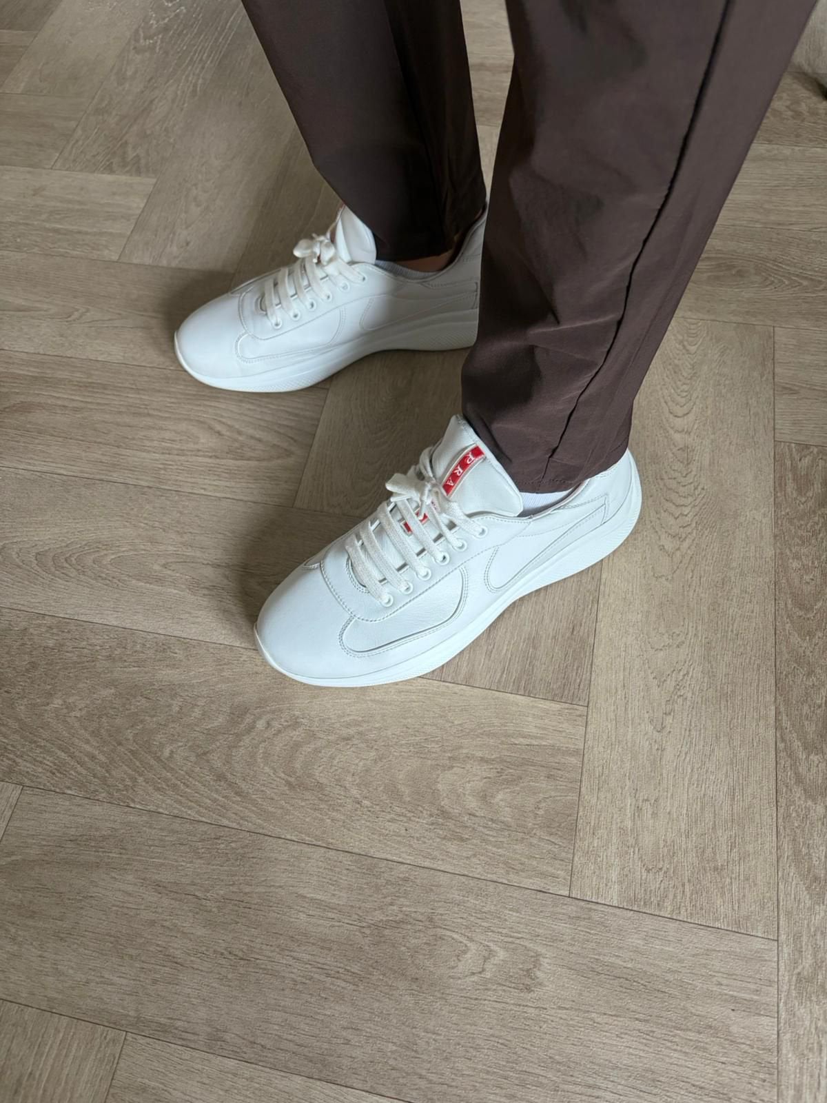Prada America’s Cup Wit 41 + Bon, Kleding | Heren, Schoenen, Ophalen, Wit, Sneakers of Gympen, Zo goed als nieuw