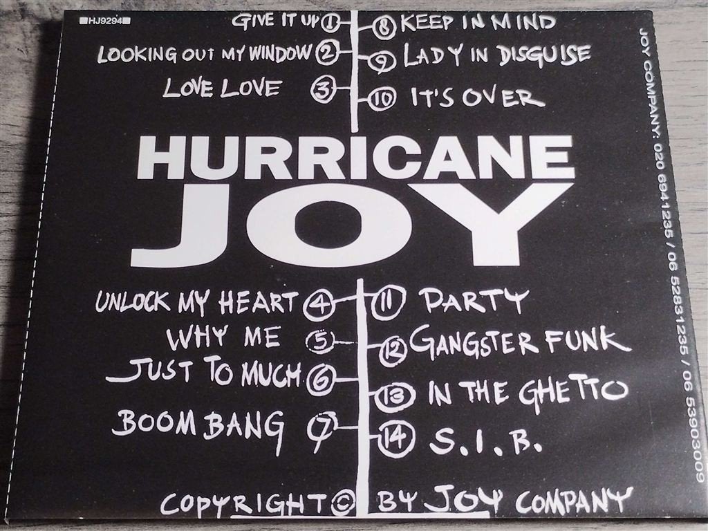 Hurricane Joy ‎– Hurricane Joy, Ophalen of Verzenden, Zo goed als nieuw, Poprock