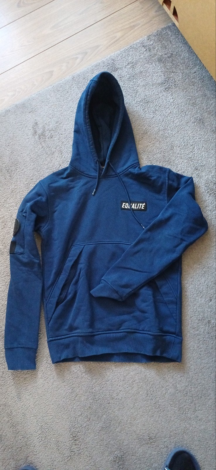 Equalitè blauwe hoodie Heren, Ophalen, Blauw, Equalitè, Zo goed als nieuw