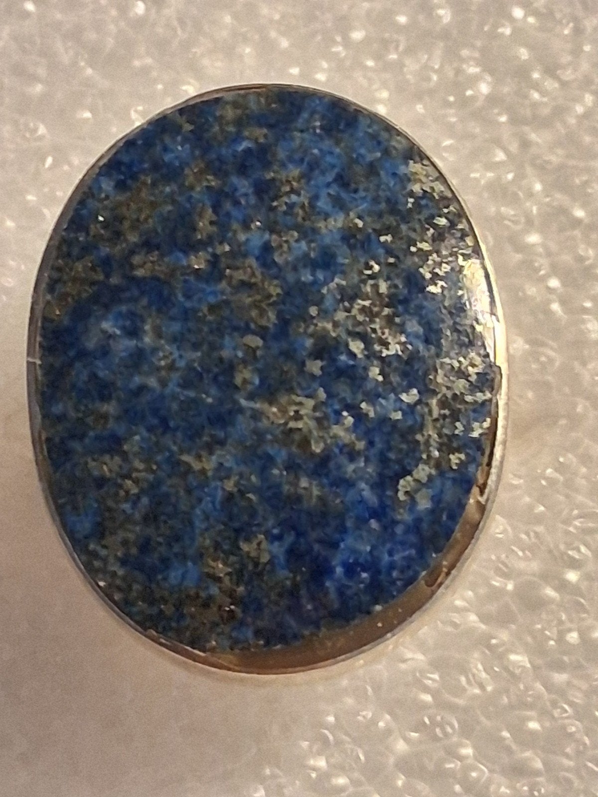 Zilveren ring met Lapis lazuli steen -- ringmaat 19, Blauw, 19 tot 20, Nieuw, Ophalen of Verzenden