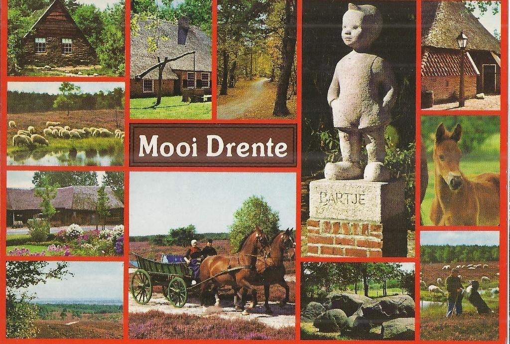 H9 ongelopen ansichtkaart mooi Drenthe, Ophalen of Verzenden, 1980 tot heden, Gelopen, Drenthe