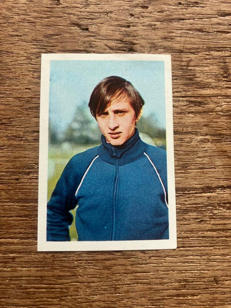 Johan Cruyff panini vanderhout 1968-1969, Ophalen of Verzenden, Gebruikt, Ajax, Poster, Plaatje of Sticker