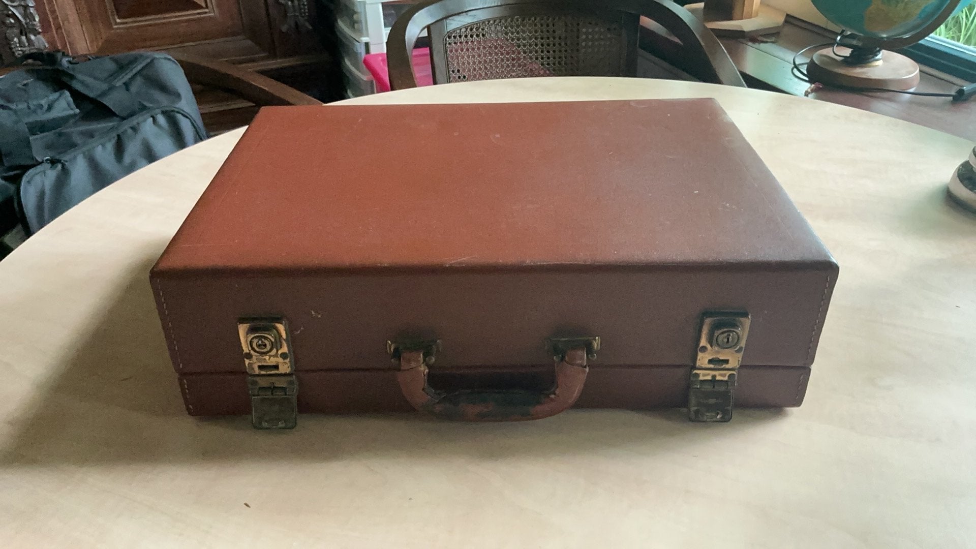 Aktekoffer van leer - Renwick AC 2, Sieraden, Tassen en Uiterlijk, Koffers, Ophalen of Verzenden, Zo goed als nieuw, Minder dan 35 cm