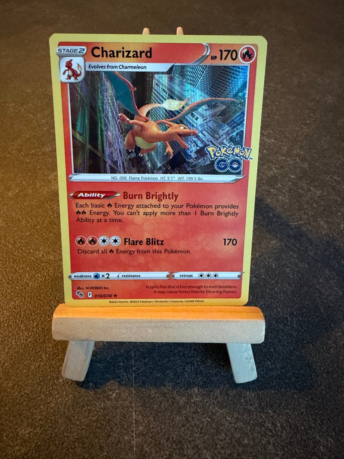 Charizard 010/078 Pokémon GO - Pokemon, Ophalen of Verzenden, Zo goed als nieuw
