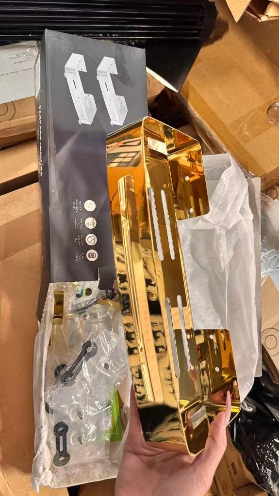 Doucherek Wandmontage Zonder Boren Goud, Badkamerrek, Overige merken, Nieuw, Ophalen of Verzenden