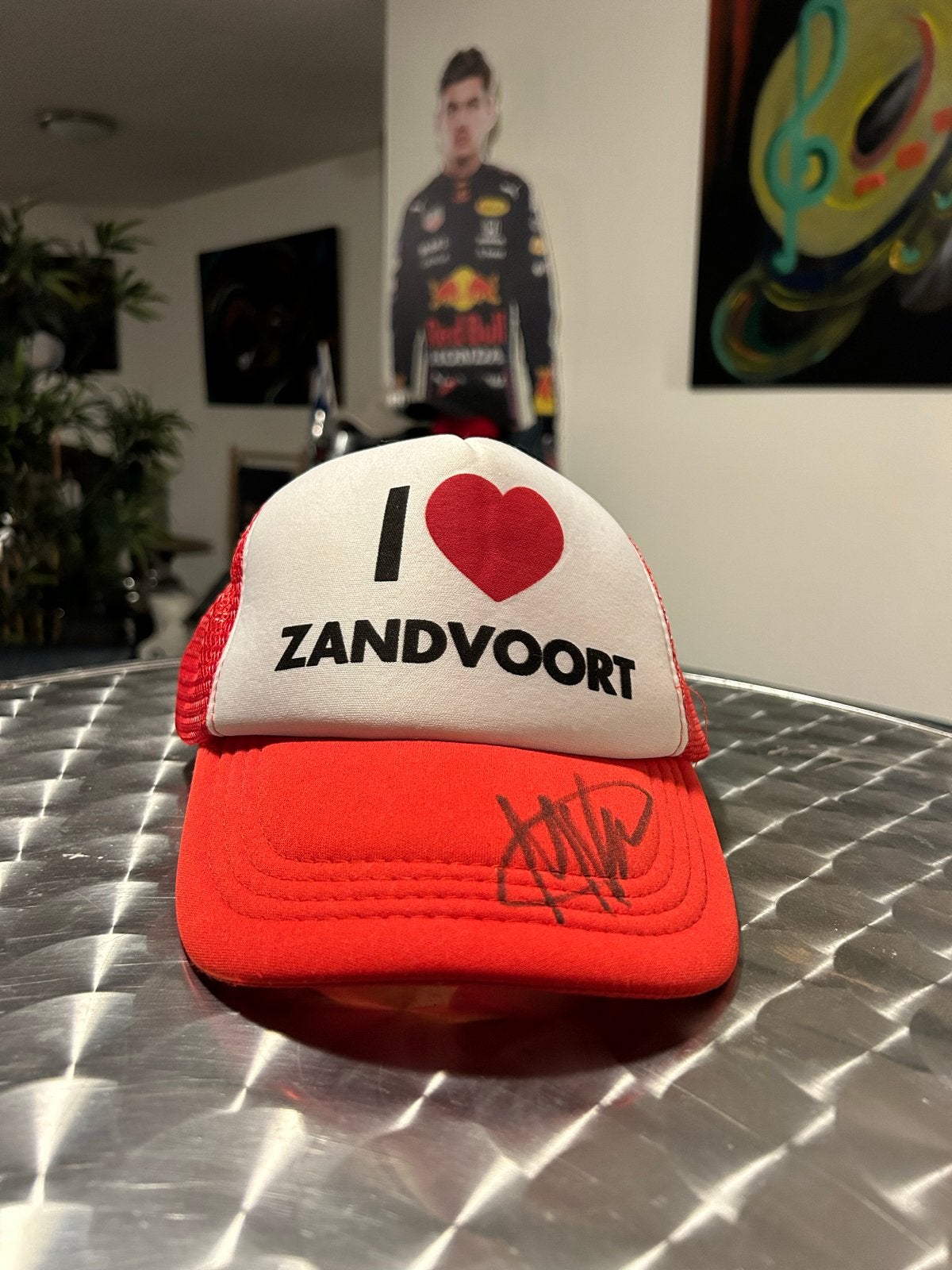 Nieuwe handgesigneerde pet F1 Zandvoort Max Verstappen, Ophalen of Verzenden, Nieuw, One size fits all, Pet