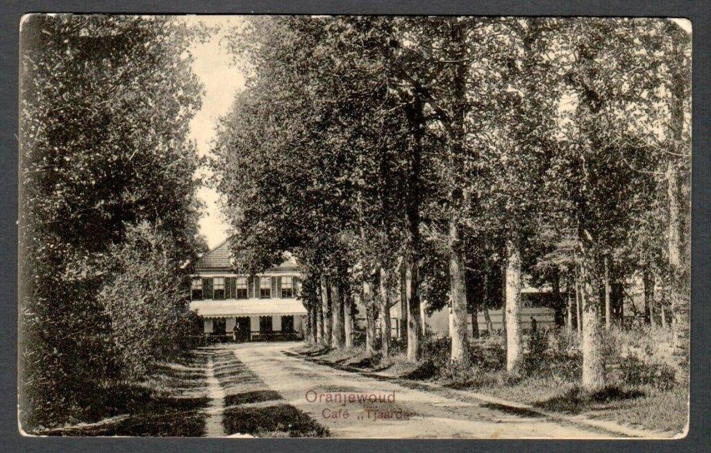 Oude ansicht - ORANJEWOUD Cafe Tjaarda 1916 - Frl., Verzamelen, Ophalen of Verzenden, Voor 1920, Gelopen, Friesland