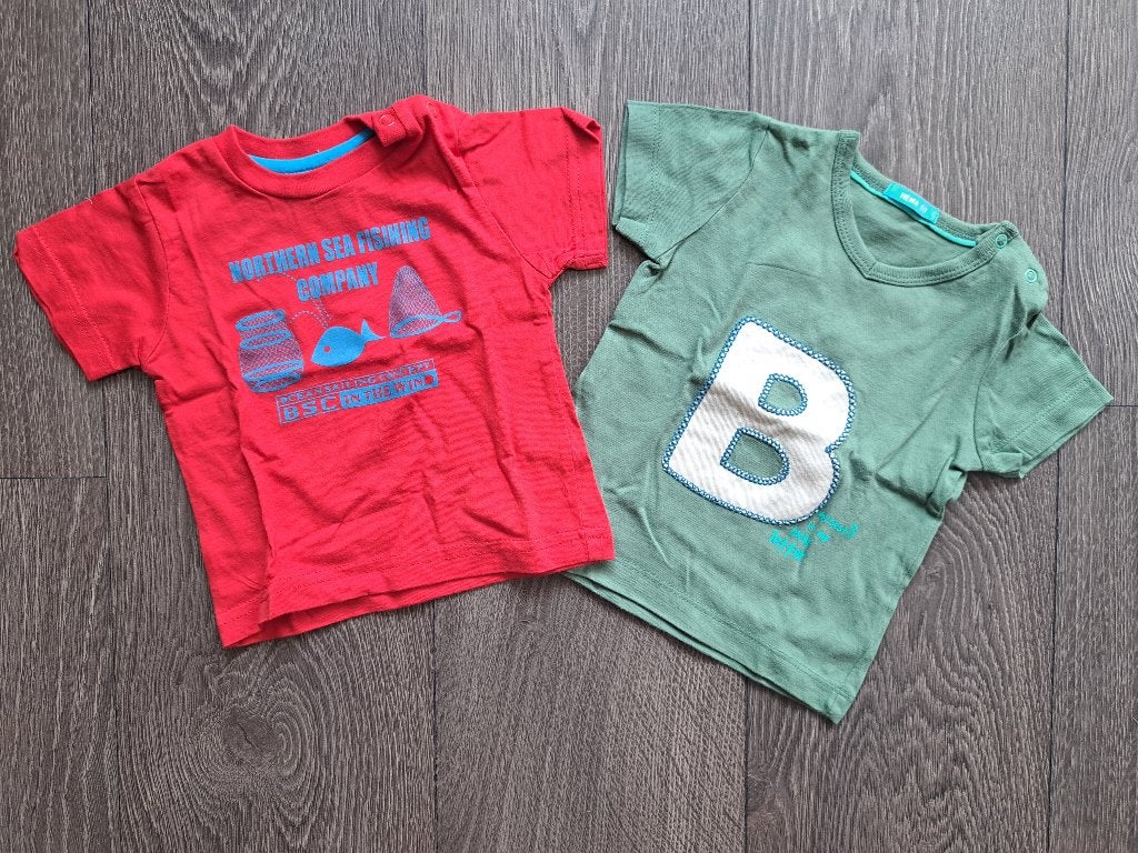2x Hema Shirt  -  68   jusa17, Ophalen of Verzenden, Zo goed als nieuw, Hema, Jongetje