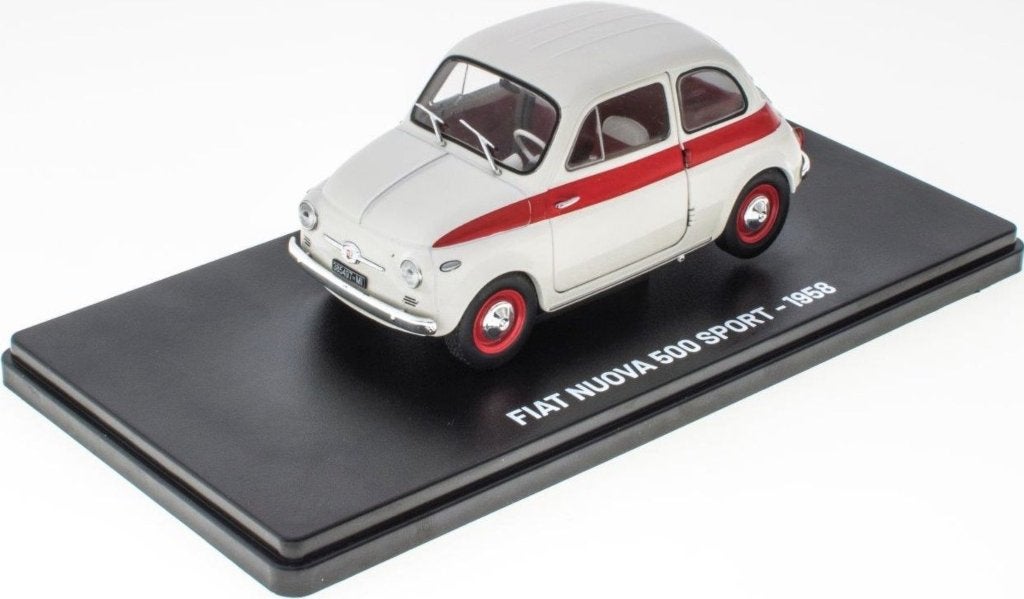 Fiat Nuova 500 Sport 1958 bianco Hachette 1:24, Hobby en Vrije tijd, Ophalen of Verzenden, Nieuw, Auto, Overige merken