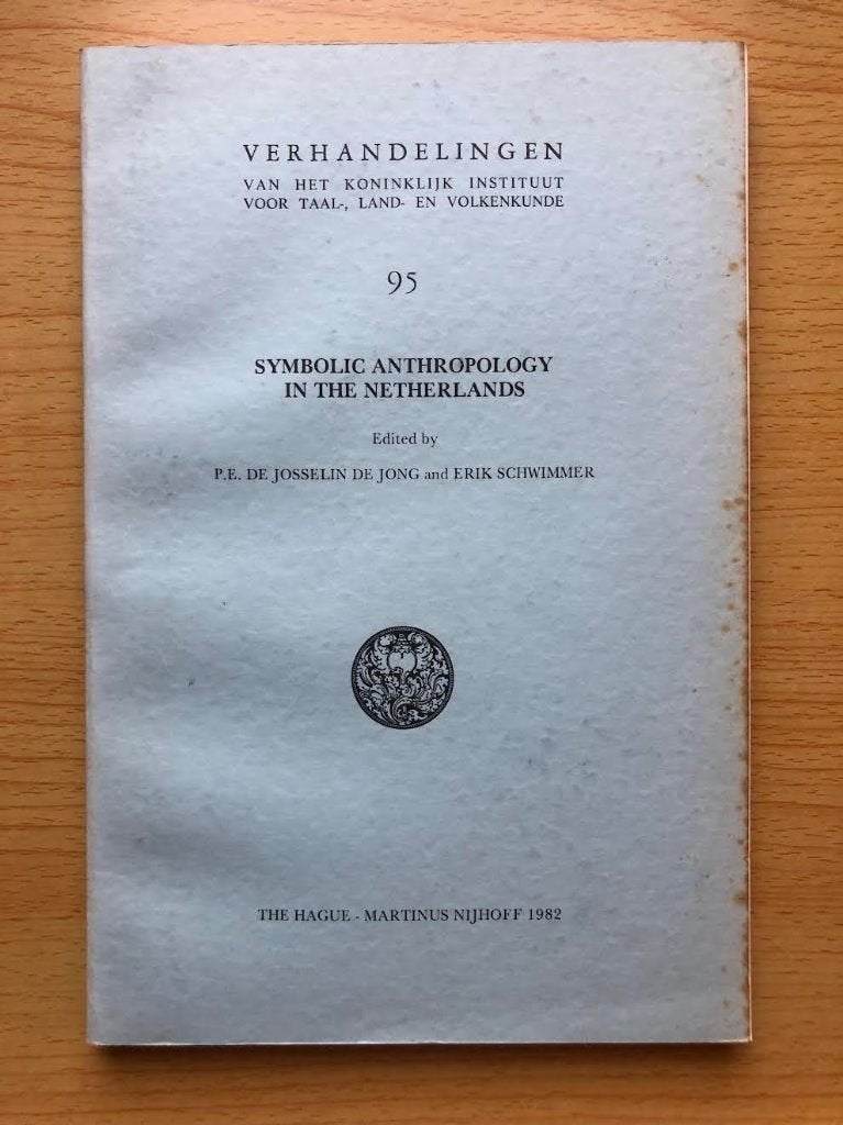 Symbolische antropologie in Nederland, Ophalen of Verzenden, Zo goed als nieuw, P.E. de Josselin de Jong & Erik Schwimmer